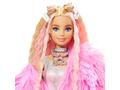 Papusa Barbie, Extra Style, Fluffy Pink Jacket, 30 cm