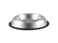 Castron pentru caini 4Dog, antiderapant, inox, 0.71 L, 16.5 cm, Argintiu