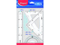 Set geometrie Maped, 4 piese, Transparent