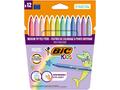 Set 12 markere de colorat, Bic, Kids Couler, Culori Pastel