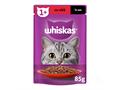 Whiskas hrana umeda pentru pisici adulte, cu vita in sos 85g