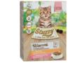 Hrana umeda pentru pisici Stuzzy Kitten Pack Bucati de pui&sunca in sos 12x85g