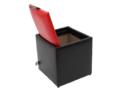 Taburet Box rosu / negru Ip, 37 x 37 x 42 cm