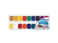 Acuarele semi-uscate cu pensula ColourKids, diametru 28 mm, 18 culori/set