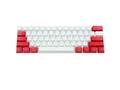 Kit butoane Royal Kludge PBT Double-Shot Keycaps, 61 taste, translucide, compatibile Cherry MX, US, Alb/Rosu, KC-25