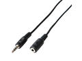 Cablu audio Jack M/F Poss PSAUD04, 5 m, 3.5 mm, Negru