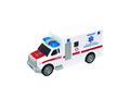 Masina de ambulanta cu lumini si sunete Maxx Wheels, 1:20, Alb