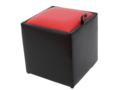 Taburet Box rosu / negru Ip, 37 x 37 x 42 cm