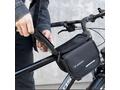 Geanta pentru bicicleta, Wozinsky, 16.x16x19x4cm, montare cadru, 1.5L, suport telefon, impermeabila, negru, BK23