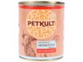 Hrana umeda pentru caini Petkult Sensitive cu vita si orez brun 800g