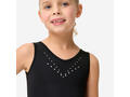 Body pentru gimnastică elegant Negru Fete - 8-9 y/a / 131-140 cm