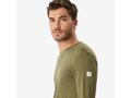 Bluză trekking cu lână merinos, Merino Fresh kaki, bărbați - L