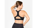 Bustieră cu fermoar și bureți Fitness cardio susținere mare Negru Damă - M