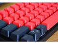 Kit butoane Royal Kludge PBT Double-Shot Keycaps, 61 taste, translucide, compatibile Cherry MX, US, Rosu/Negru, KC-11