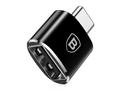 Baseus Convertor USB la USB Type-C Adaptor Conector OTG negru (CATOTG-01)