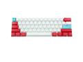 Kit butoane Royal Kludge PBT Double-Shot Keycaps, 61 taste, translucide, compatibile Cherry MX, US, Alb/Rosu, KC-27