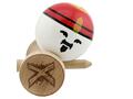 Jucarie de indemanare din lemn, Kendama X, Flippy, Rege, Super Sticky Legendary, Big Cups V2, 18 cm, Maro