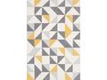 Covor modern Sintelon Pastel 28SGS, polipropilena, model geometric gri si galben, 80 x 150 cm