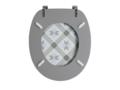 Capac WC Wirquin Deco Tiles, MDF, alb/gri, soft close, 37.5 x 44.5 cm