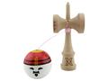 Jucarie de indemanare din lemn, Kendama X, Flippy, Rege, Super Sticky Legendary, Big Cups V2, 18 cm, Maro