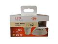 Set 2 becuri LED Carrefour, GU10, 50 W, 345 lm, 4000 K, Alb rece