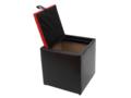 Taburet Box rosu / negru Ip, 37 x 37 x 42 cm