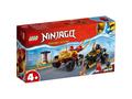 LEGO Ninjago infruntarea dintre Kai in masina si Ras pe motocicleta 71789