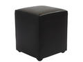 Taburet Cube, tapiterie piele ecologica, wenge IP 21835, 45x37x37 cm
