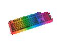 Kit butoane Royal Kludge PBT Double-Shot Keycaps, 104 taste, translucide, compatibile Cherry MX, US, Black Pudding, KC-PUD