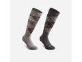 Set 2 perechi de șosete de echitație 500 Romburi Gri/Negru Adulți