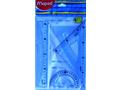 Set geometrie Maped, 4 piese, Transparent