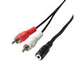 Cablu audio Jack F/RCA Poss PSAUD25