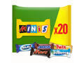 Minis Mix cu mini batoane  de ciocolata cu lapte Snickers, Mars, Twix, Bounty, Milky Way, 400 g