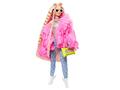 Papusa Barbie, Extra Style, Fluffy Pink Jacket, 30 cm