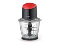 Tocator electric Heinner HMC-K500BKR, 500 W, Bol sticla 1.5 Litri, 3 cutite inox, Negru/Rosu