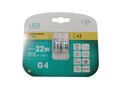 Set 2 becuri LED Carrefour, G4, 22 W, 215 lm, Alb cald