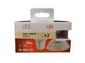 Set 2 becuri LED Carrefour, GU10, 50 W, 345 lm, 4000 K, Alb rece