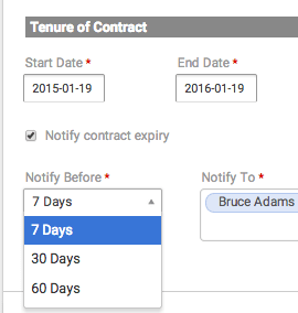 Contract Expiry Notification