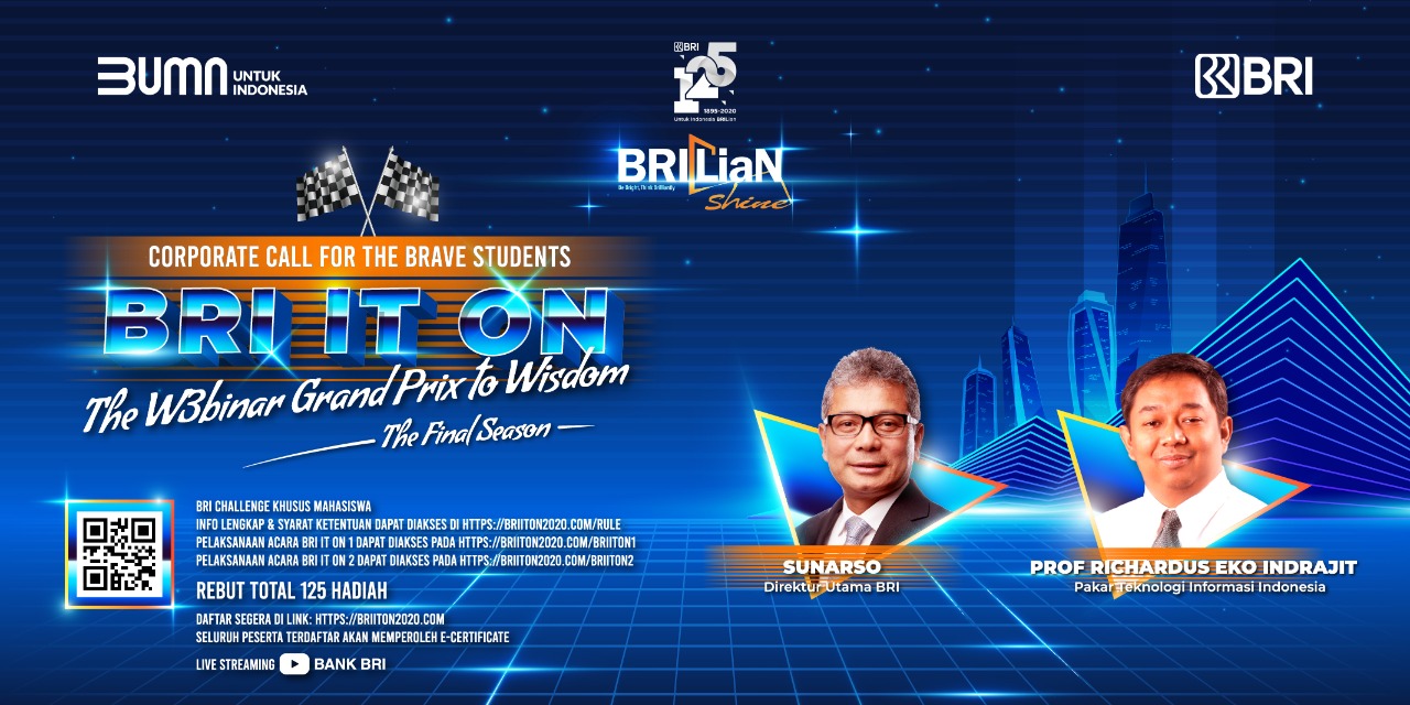 BRI IT ON 2020 - The Webinar Grand Prix to Wisdom Sukses Dilaksanakan