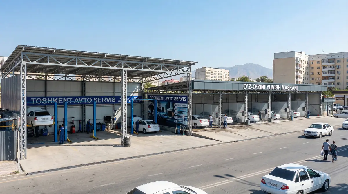 STO va moykalar uchun tez quriladigan metall konstruksiyalar