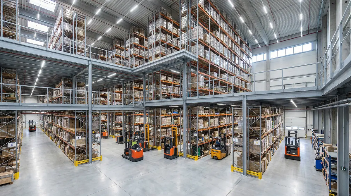 3PL-omborlar uchun metall stellajlar va platformalar