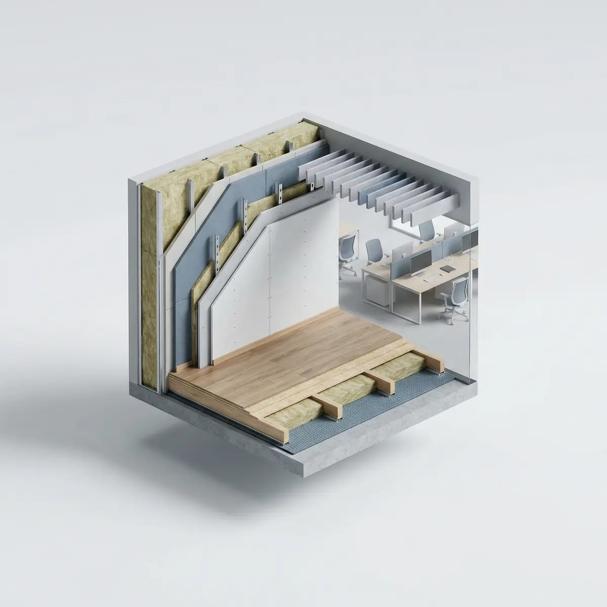 Tijorat xonasi uchun shovqin izolyatsiyasi Toshkentda
