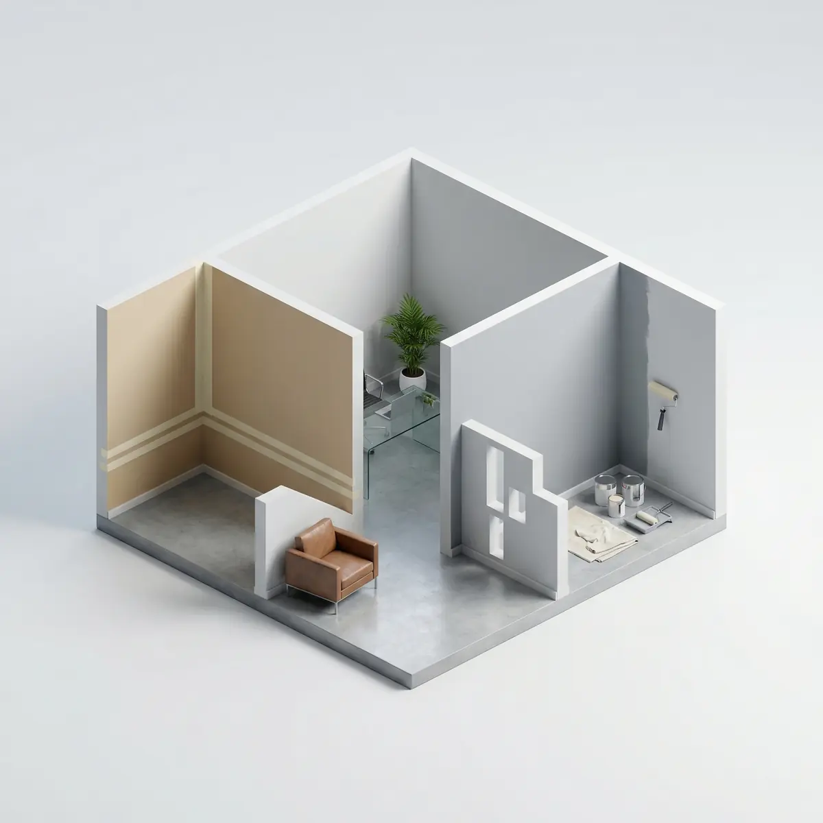 Tijorat xonasi uchun devorlarni bo‘yash Toshkentda