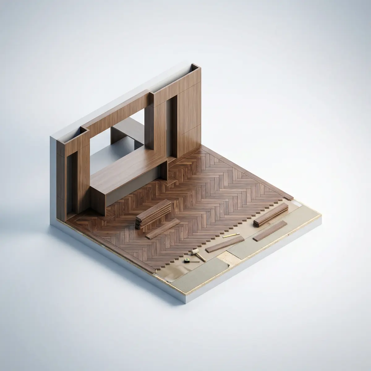 Монтаж паркета для коммерческого помещения в Ташкенте