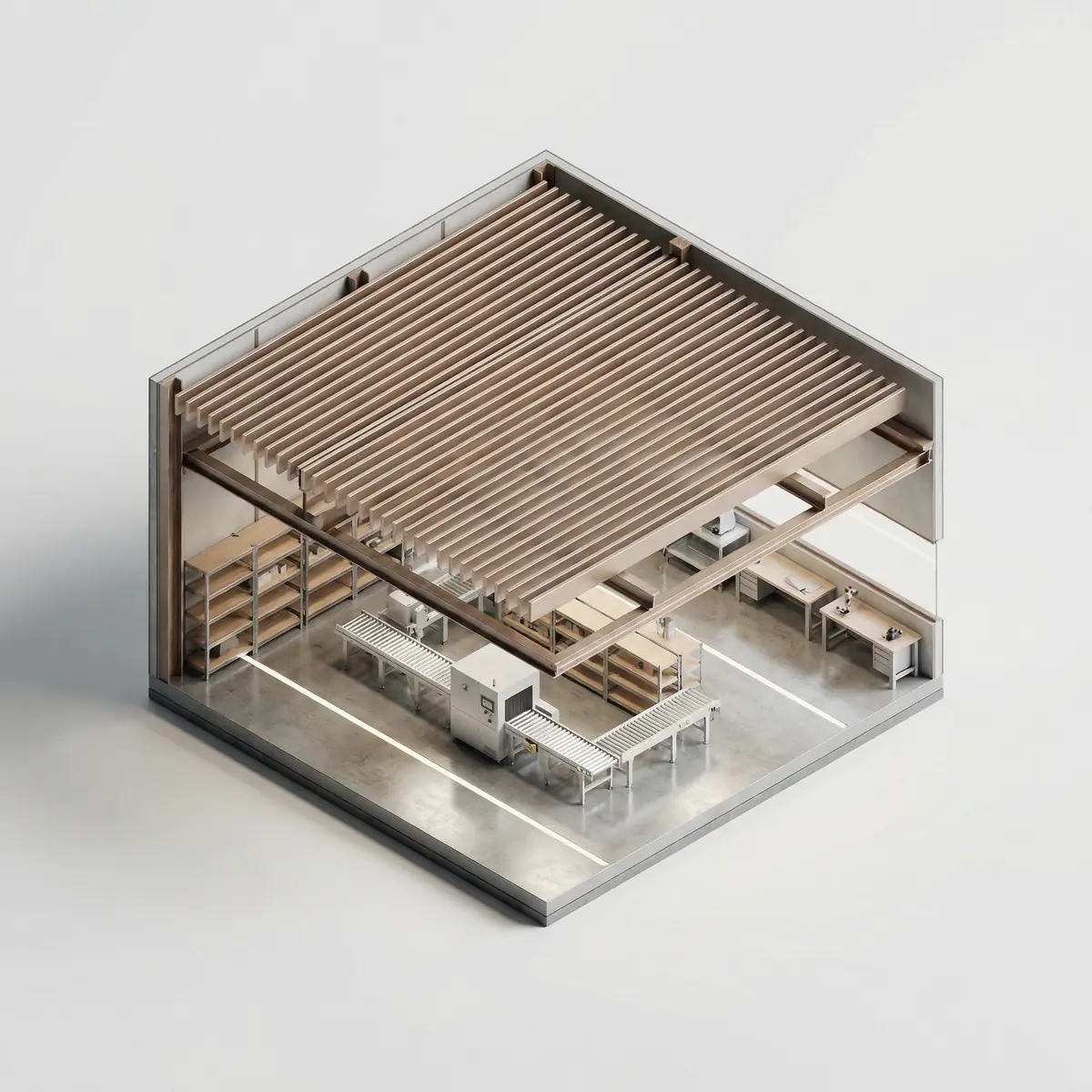 Реечный потолок для производственного помещения в Ташкенте