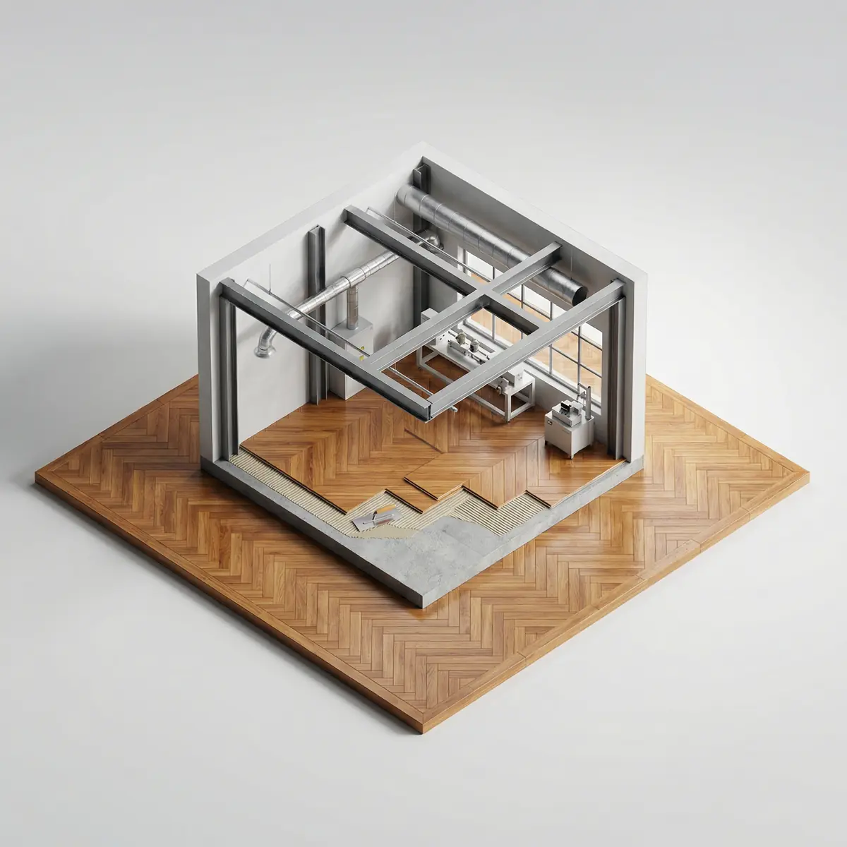 Монтаж паркета для производственного помещения в Ташкенте