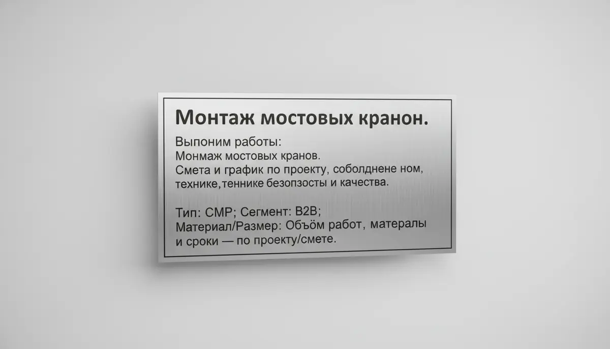 Ko‘prikli kranlarni o‘rnatish