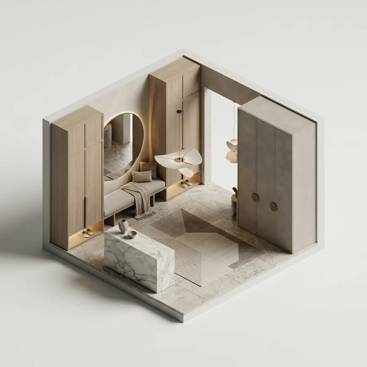 Kirish xonasi uchun dizayn loyihasi Toshkentda