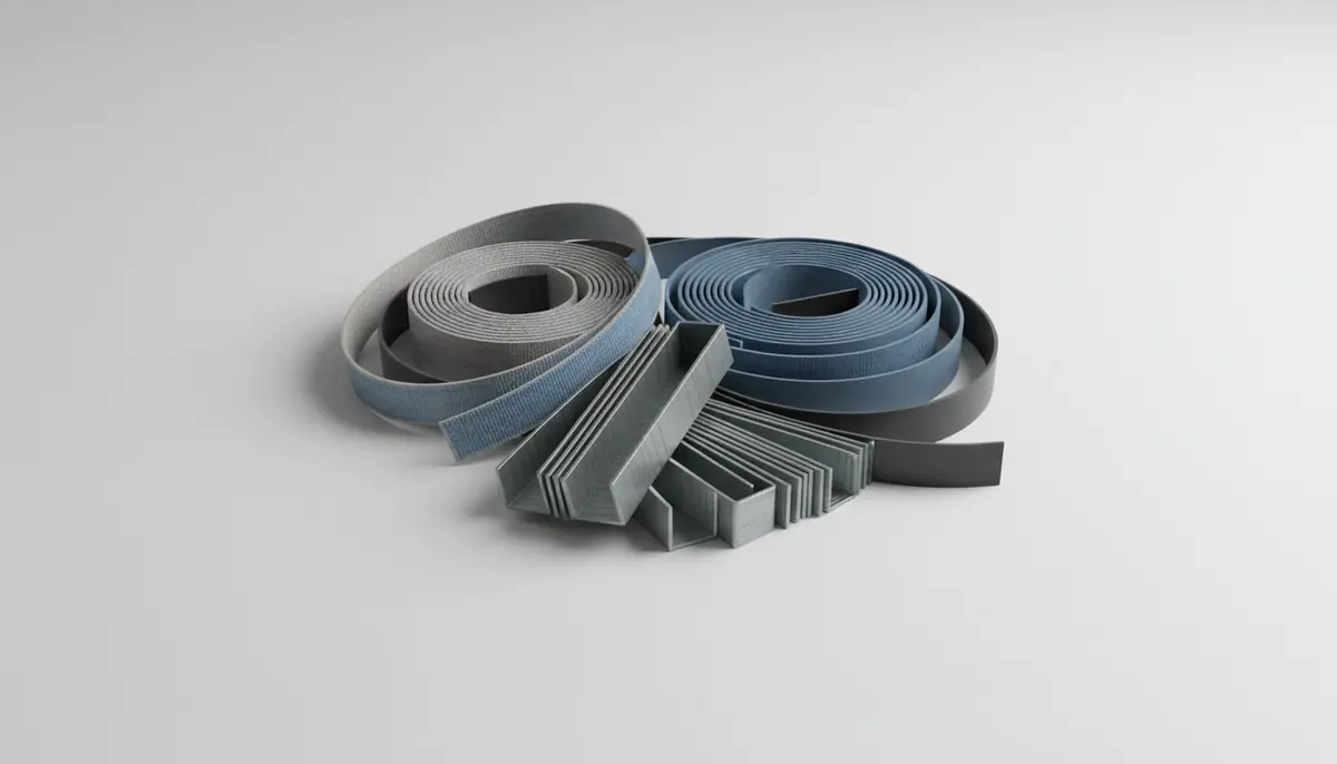 Qadoqlash uchun butlovchi qismlar (skoblar, lentalar)