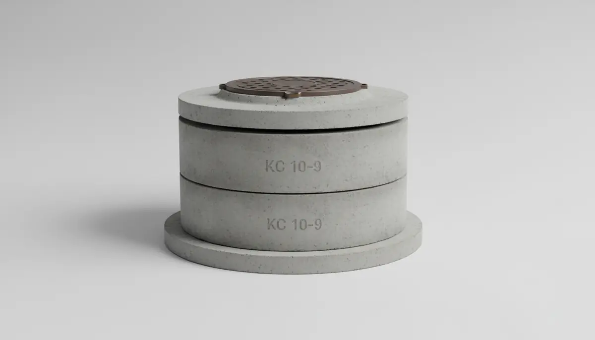 Temir-beton drenaj qudug‘i (KS halqalari + taglik + lyuk)